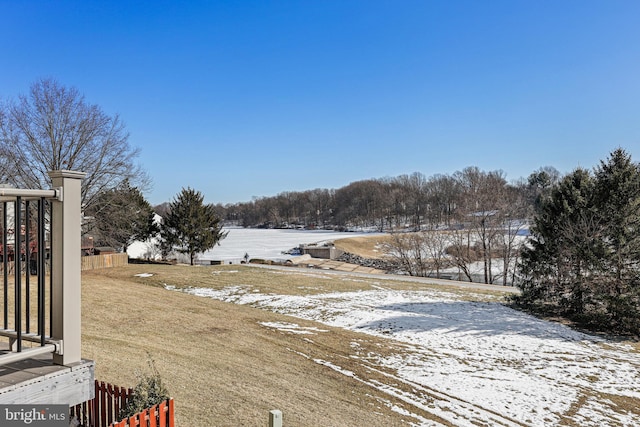 view of snowy yard