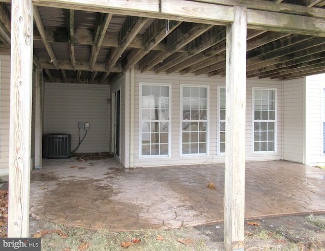 view of patio featuring central AC unit