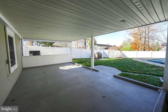 view of patio with central AC