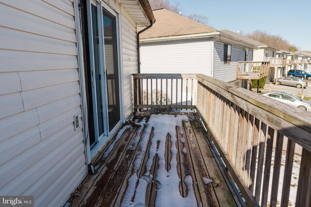 wooden balcony featuring a wooden deck