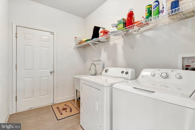 laundry area featuring washer and dryer