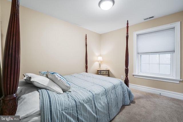 bedroom with carpet