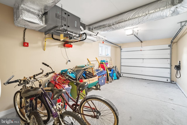 garage featuring a garage door opener