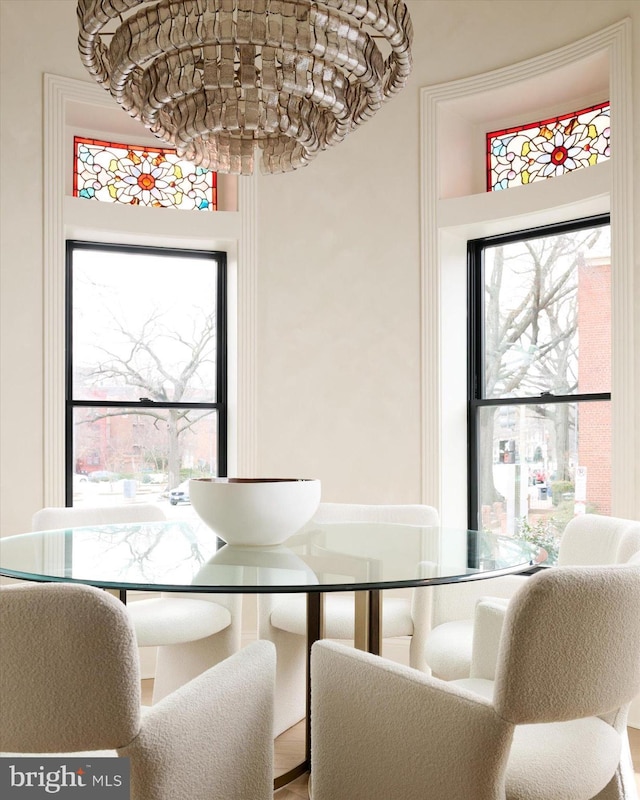 dining space featuring a wealth of natural light