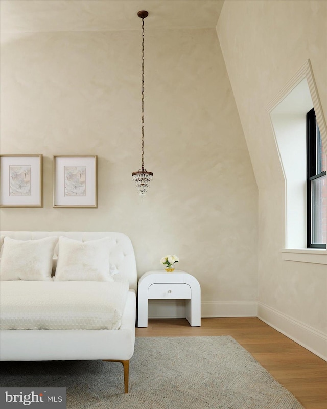 sitting room featuring hardwood / wood-style floors