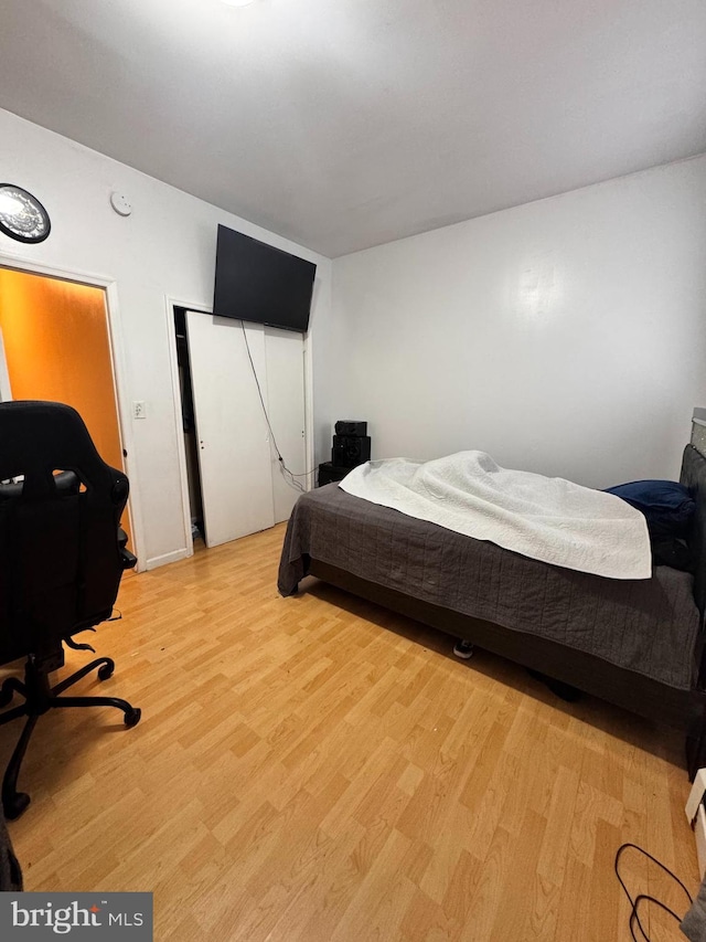 bedroom featuring light hardwood / wood-style floors