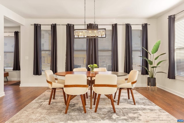 dining room featuring dark hardwood / wood-style floors