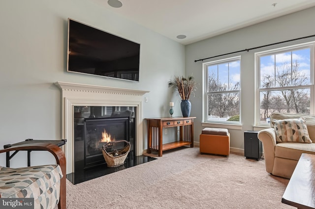 interior space featuring carpet floors