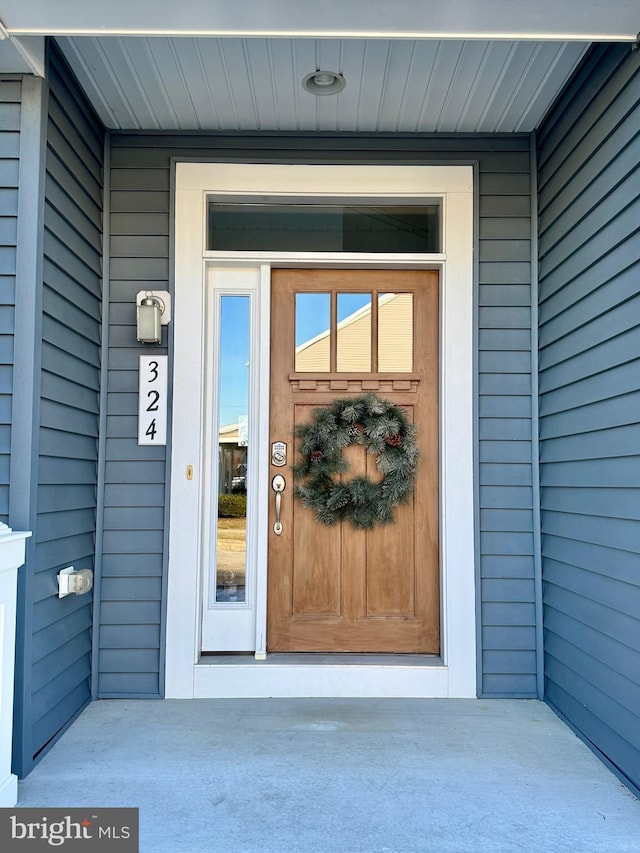 view of doorway to property