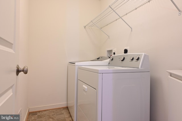 laundry area featuring washer and dryer