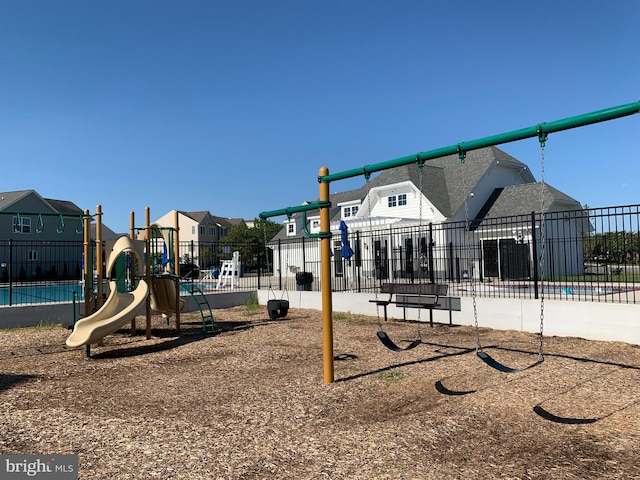 view of jungle gym