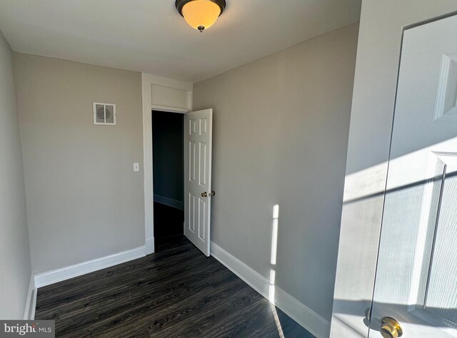 interior space featuring dark hardwood / wood-style flooring