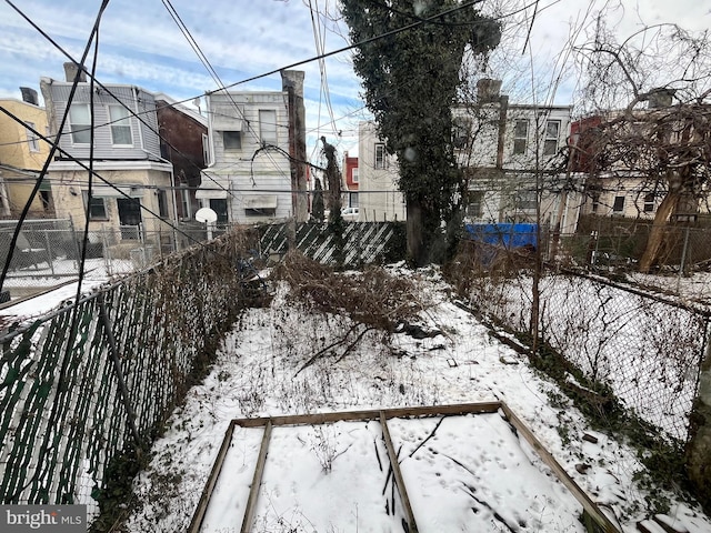 view of snowy yard