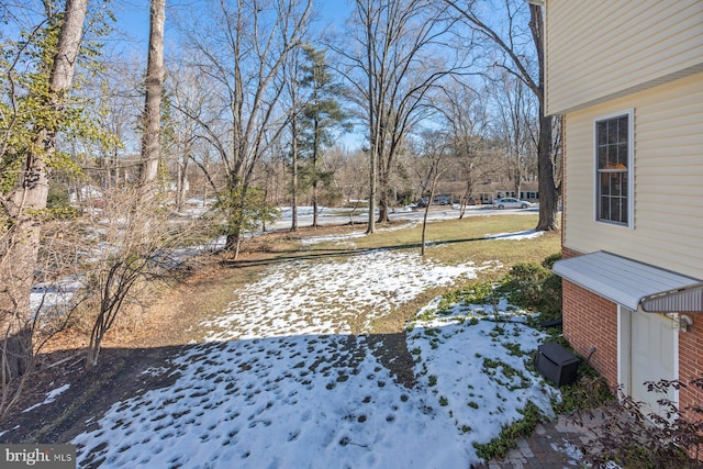 view of snowy yard