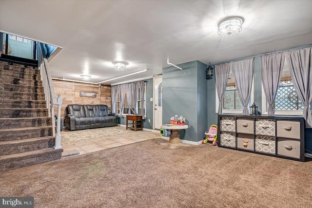 playroom with carpet floors