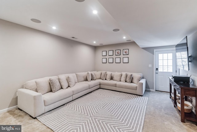 view of carpeted living room