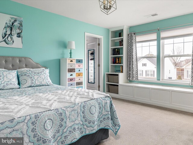 view of carpeted bedroom