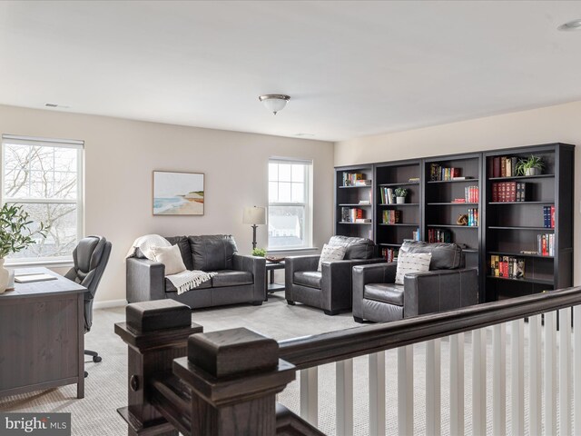 view of carpeted living room