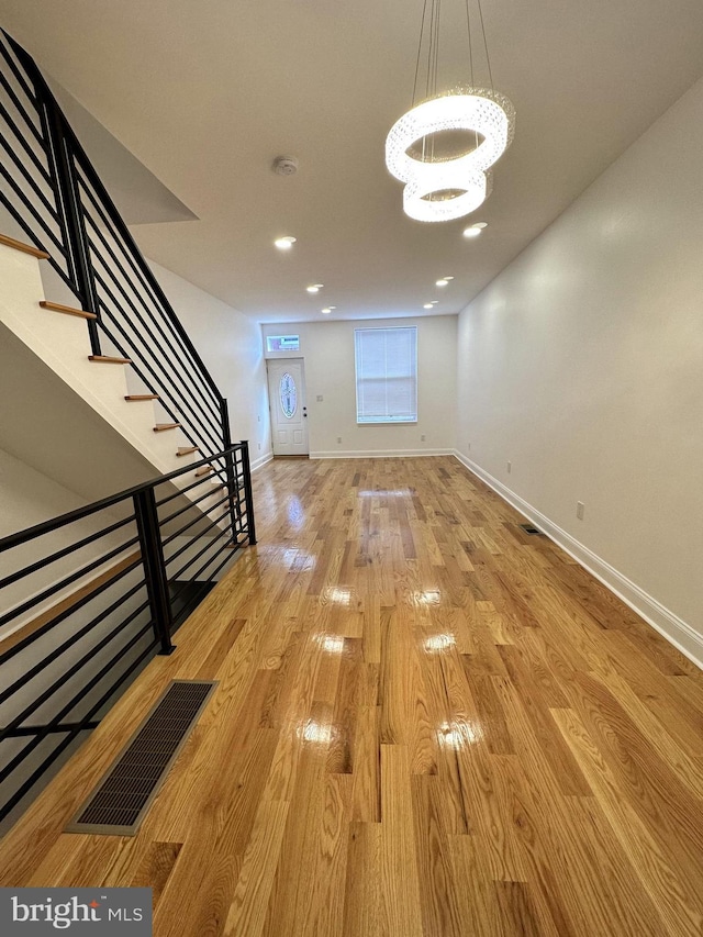 interior space featuring light hardwood / wood-style floors