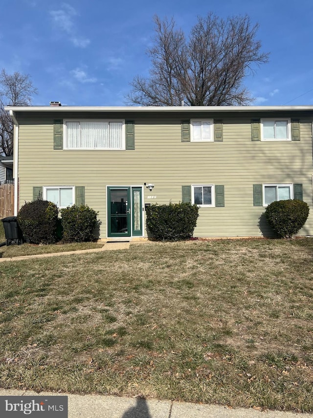 view of front of house with a front yard