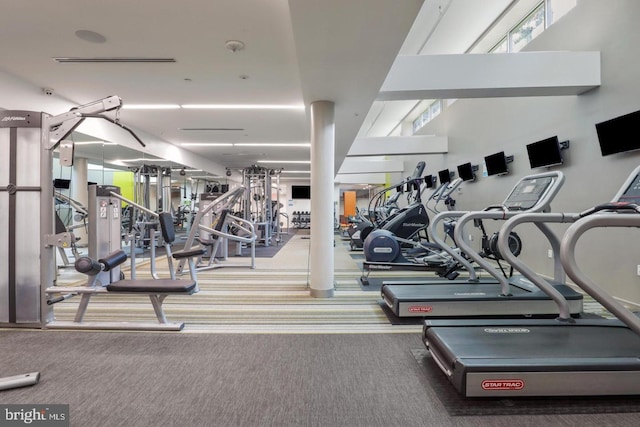 view of exercise room