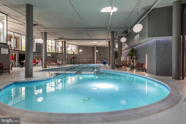 view of pool featuring a patio area