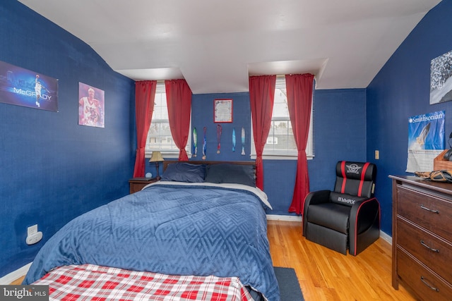 bedroom featuring light hardwood / wood-style flooring