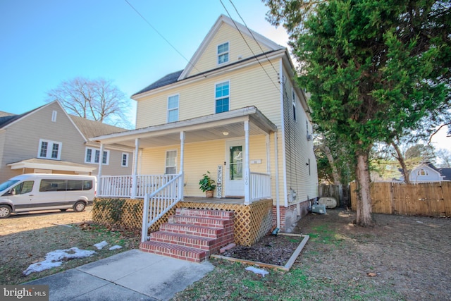 view of front of house with a porch