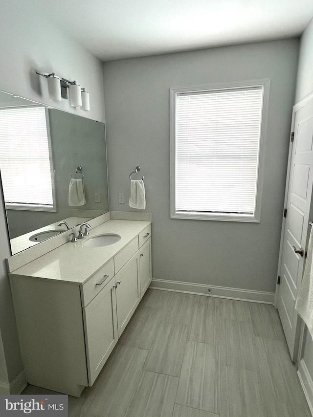 bathroom with vanity