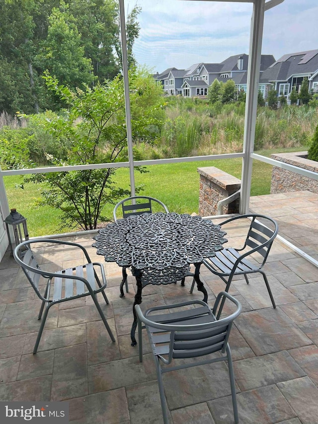 view of sunroom