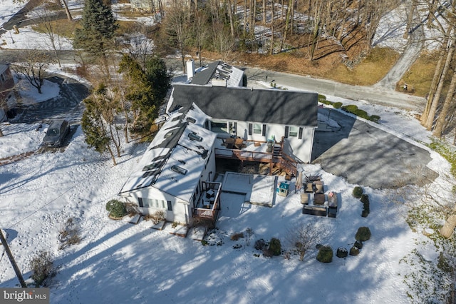 view of snowy aerial view