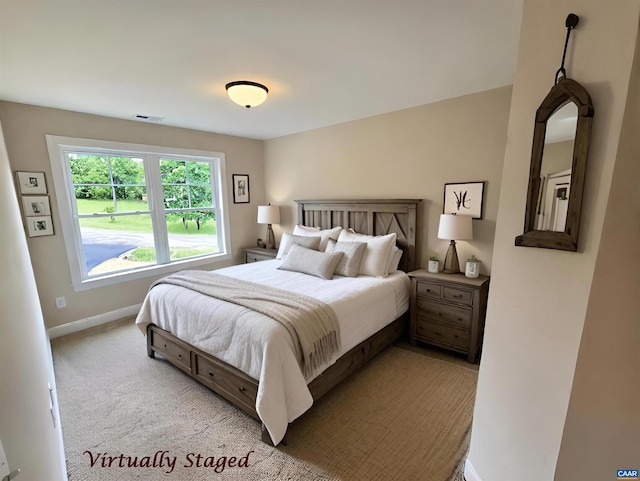 view of carpeted bedroom