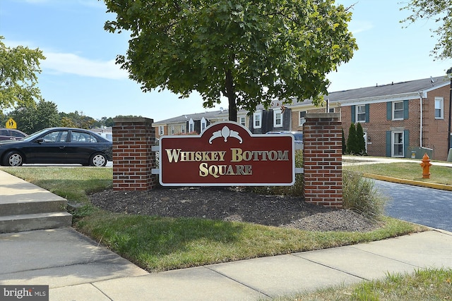 view of community sign