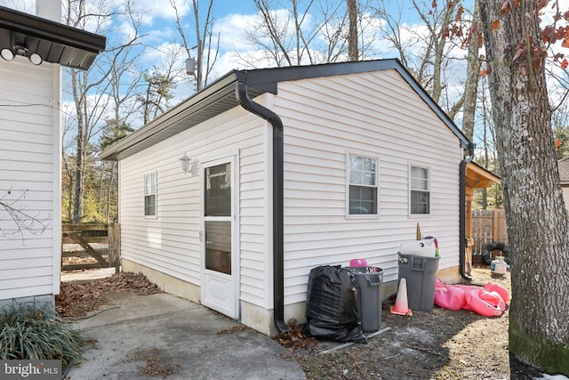 view of home's exterior featuring a patio area