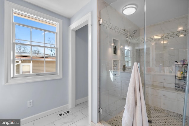 bathroom with walk in shower