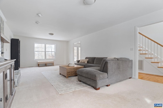 view of carpeted living room