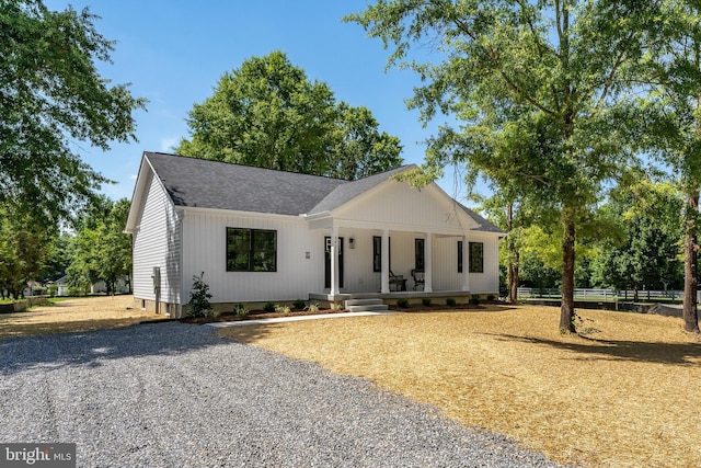 view of front of property with a porch