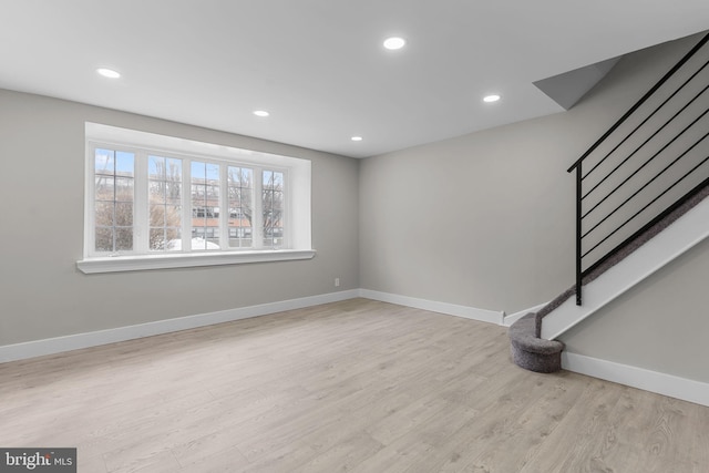 interior space featuring light wood-type flooring