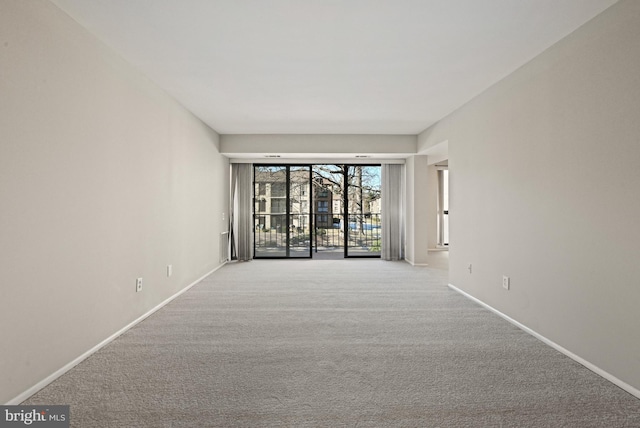 empty room featuring light carpet