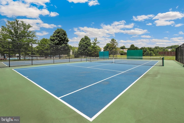 view of sport court