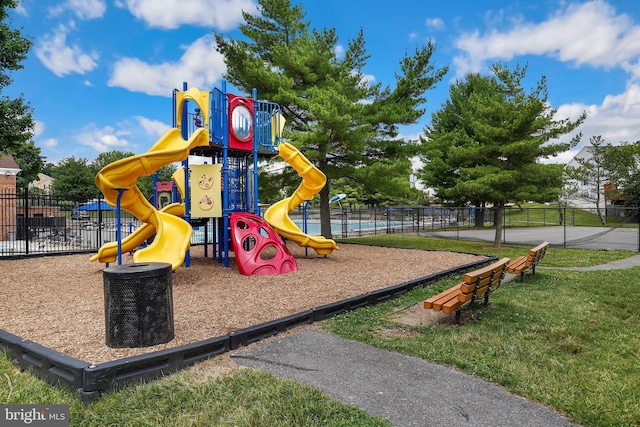 view of jungle gym