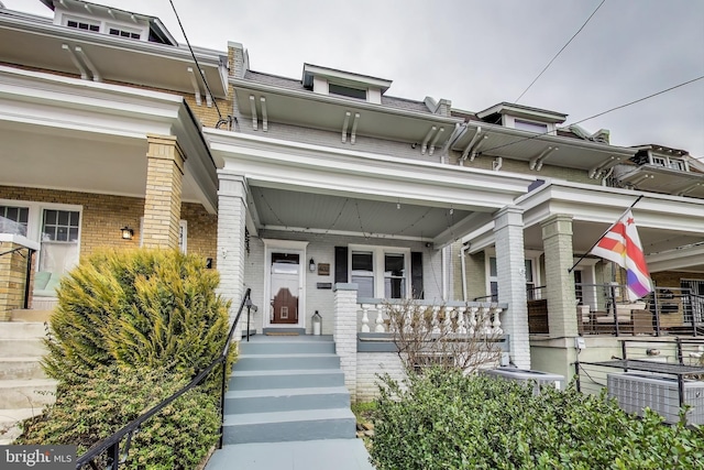 view of front of property with cooling unit