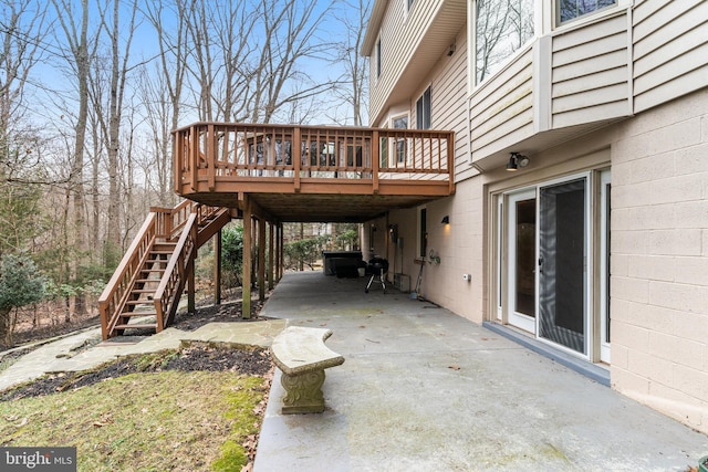 view of patio / terrace featuring a wooden deck