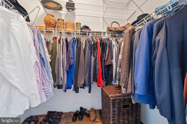 view of walk in closet