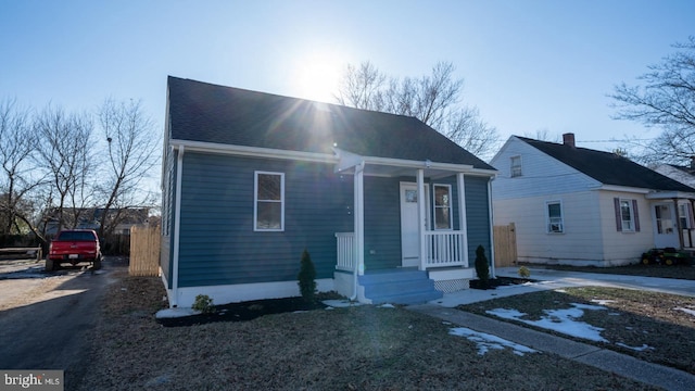 view of front of home