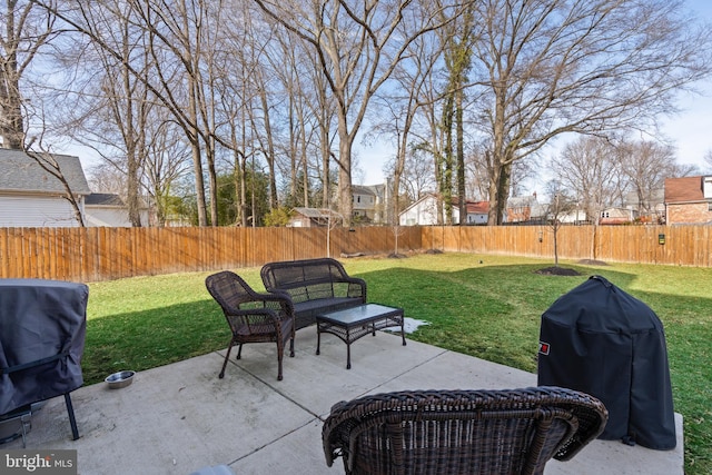 view of patio / terrace with area for grilling