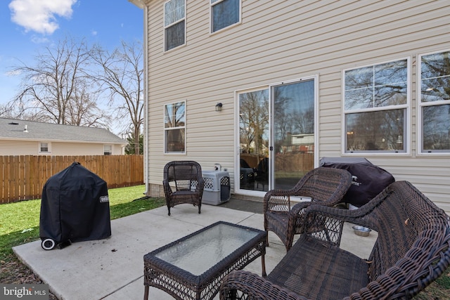 view of patio with grilling area