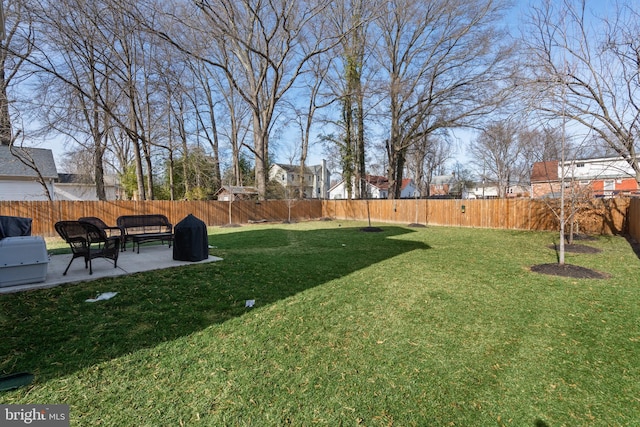 view of yard featuring a patio