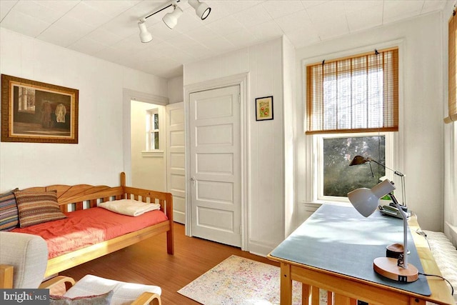 bedroom featuring hardwood / wood-style floors