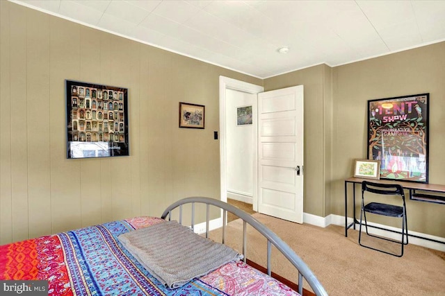 bedroom with carpet floors